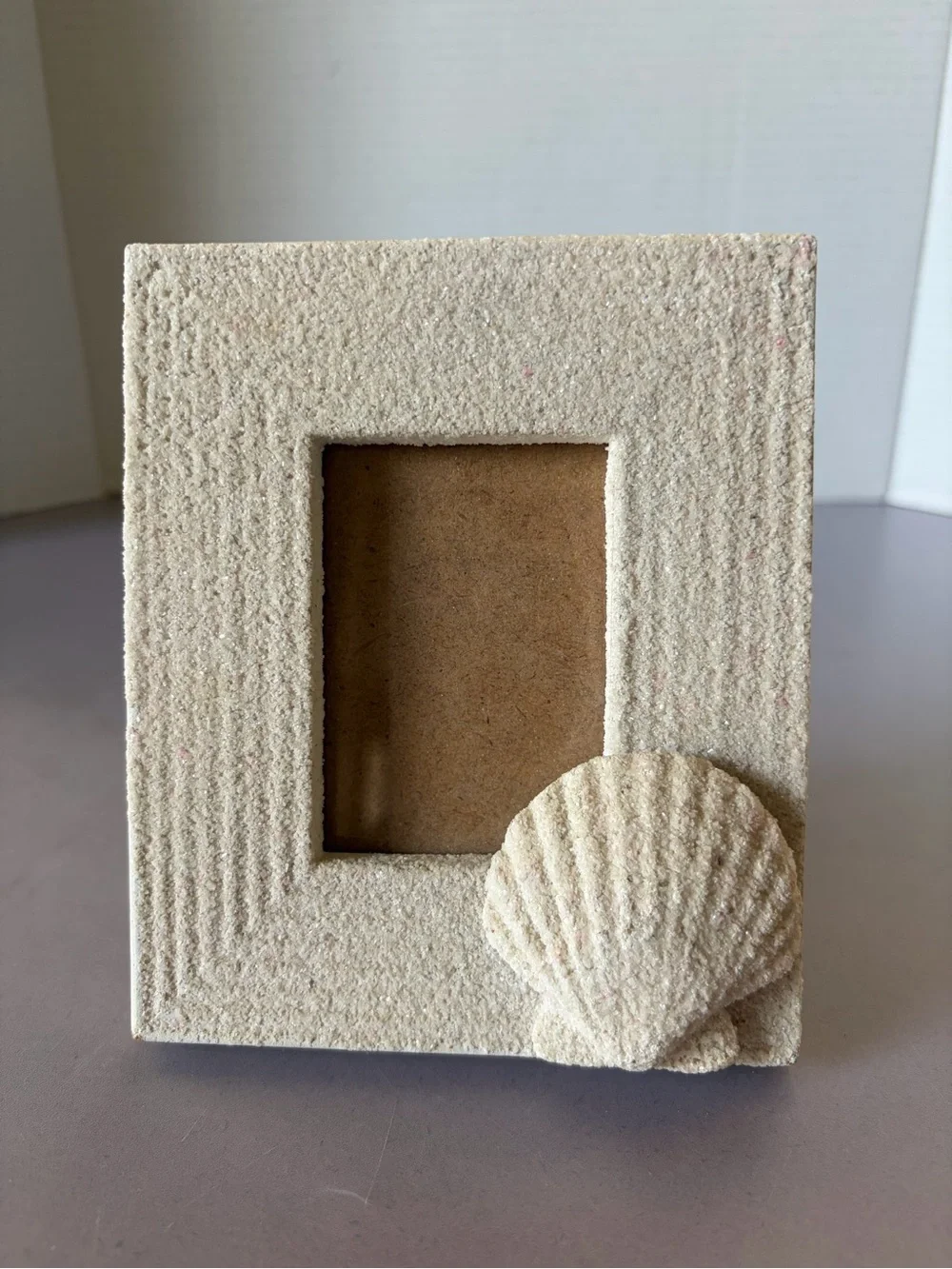 Cream Textured Seashell Photo Frame by Pier One